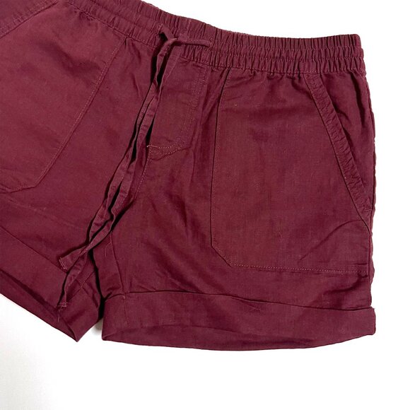 Joe Fresh Burgundy Linen blend Shorts (size XS) - Picture 2 of 5